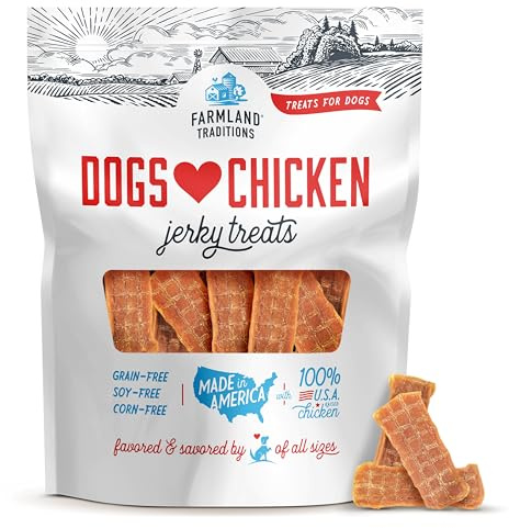 Farmland Traditions Filler Free Dogs Love Chicken Premium Jerky Treats for Dogs, 3 lb. Bag