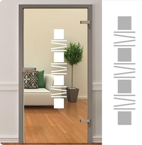 Glastür Aufkleber Folie Glasdekor Fensterfolie, Wohnzimmer (alle Glasflächen) Türen GDT35 Größe ca. 110cm x 22cm