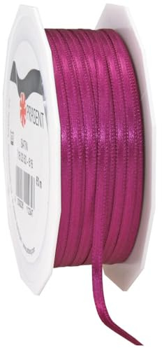 Doppelsatinband, Webkante, Geschenkband, Dekoband, Beere, 3 mm x 50 m, 1 Rolle(n)