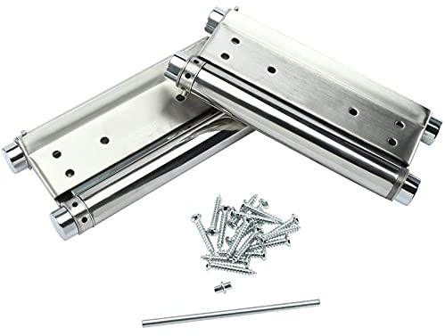 Bisagras para puerta de 200 mm de acero inoxidable con doble acción, 2 unidades