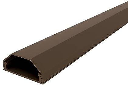 Onpira® Aluminium Kabelkanal in 5 Farben – TV-Kabelkanal selbstklebend oder zum Schrauben – für Wand & Boden – saubere Kabelführung im Innen- & Außenbereich (33x1100mm, Braun Selbstklebend: Nein)