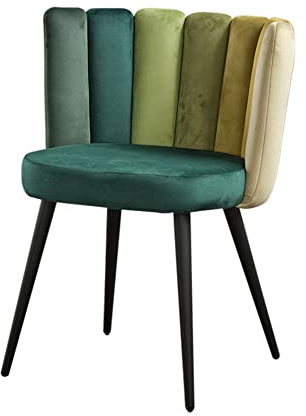 KAWOLA Polsterstuhl Esszimmerstuhl JADA, Samtbezug in Grün - Moderne Stühle für Küche und Büro, Robustes Metallgestell, Einfache Montage
