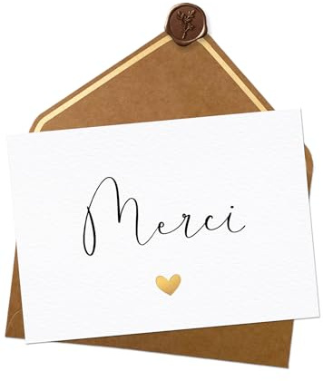 Joli Coon - Carte Merci avec enveloppe et sceau de cire - Carte de remerciement
