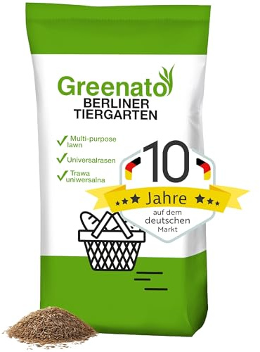 Semillas de césped Greenato Berliner Tiergarten 30kg Semillas de césped ornamental Césped Semillas de césped Hierba - Unidad de embalaje a elegir entre 1-30kg