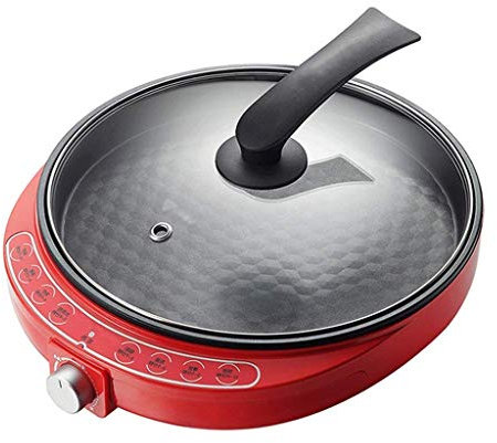 OQHAIR Piastra elettrica Antiaderente per frittelle, Padella elettrica con stendipasta, Controllo preciso della Temperatura per Tortilla, Uova