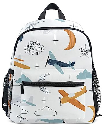 Mnsruu Airplanes Aircraft Scandinavian Style Toddler Backpack Preschool Rucksack Boys Girls Kids Kindergarten School Bag