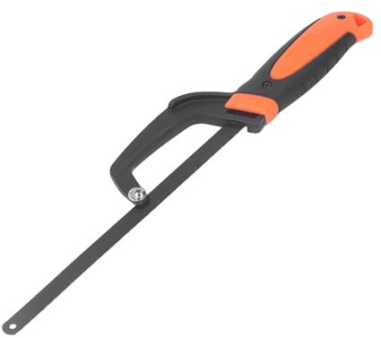 Scie à Métaux Pro Mini Cadre Aluminium Léger Coupe Précise Bois PVC Tuyaux Métal Scie Manuelle pour Artisans Bricoleurs Lame de Qualité