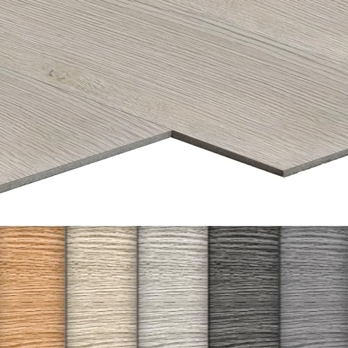 HENGMEI PVC Bodenbelag Selbstklebend, Holzmaserung Dielen, Wasserfest Bodenfliesen, Schneidbar Fliesen, für Schlafzimmer, Küche, Wohnzimmer, 36 Stück, 5.02m², Model C