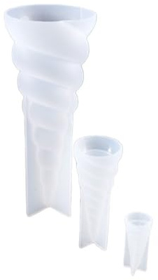 HOODANCOS 3 Stück Silikonform Einhorn Horn Für Diy Epoxidharz Schmuck Kerzenherstellung Flexible Gießform Für Mädchen Kinder Basteln Und Dekorieren