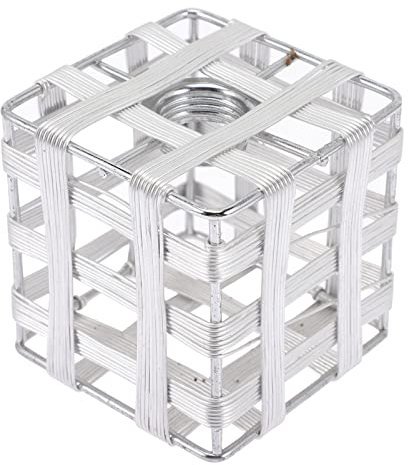 Veemoon Pantalla De Lámpara De Metal y Cubierta De Lámpara De Techo De Alambre De Aluminio Plateado, Compatible Portalámparas G9, Multifuncional Para Hogar y Oficina, Unidad Individual