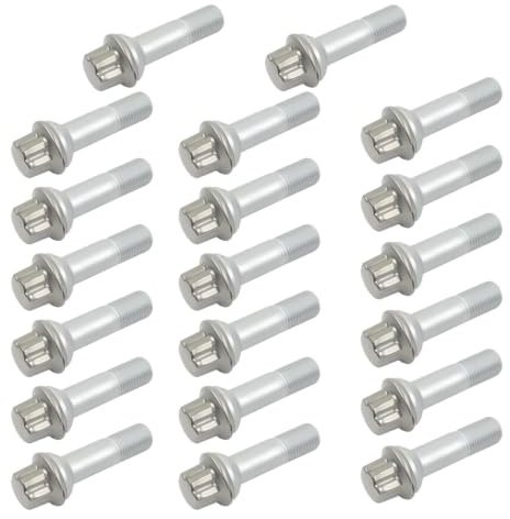 20x Edelstahl Radschrauben Radbolzen Ersatz für GL GLA GLC GLE GLS GLK G S ML R-Klasse X290 N293 H243 W447 V297 X243 V295 Autozubehör Teil# 0009905407 0009902207