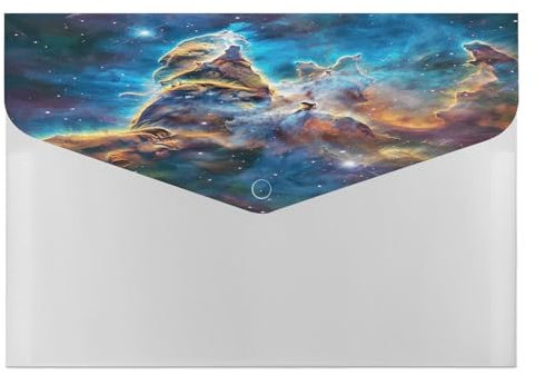 Orgelmappe, Kunststoff-Ordner mit Taschen, Weltraumnebel, Bilddruck, Aktenordner, Aktenordner, geeignet für Heimbürobedarf