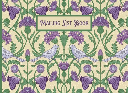 Mailing List Guest Book: Art Nouveau Guestbook for Collecting Names, Emails, Phone Numbers, Customer Contacts, Event Register Logbook for Community ... Helpful for Small Business Development
