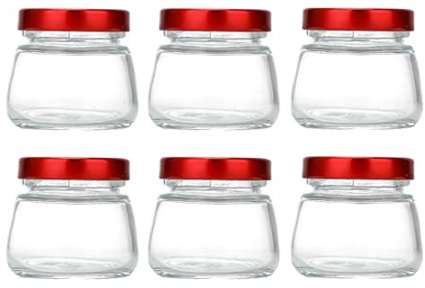 Bafnsiji 100ml, Frascos de Vidrio pequeños con Tapa, Botellas de Vidrio Transparente, frascos de Vidrio de pudín de Yogur, Mini Juego de frascos de Mermelada, frascos de conservas para Mermelada