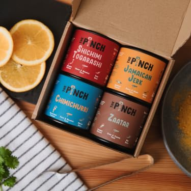 Caja Los más vendidos con 4 Sazonadores Gourmets - Sin Aditivos - Sabores Auténticos de Todo el Mundo - Ideal para Regalo Creativo para Amantes de la Comida