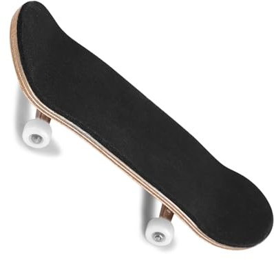 Zerodis Mini skateboard da fingerboard, tastiera in legno d'acero, con ruote con cuscinetti morbidi e tastiera, mini tastiera per adulti e bambini