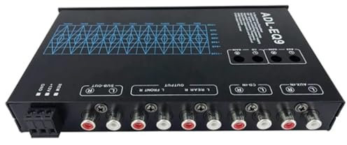 Sirxlevcy Auto Cube Égaliseur Graphique 9 Bandes Audio de Voiture Numérique -EQ9 Égaliseur D'Amplificateur de Voiture Série Complète avec Filtre Réglable