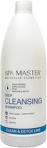 Spa Master Professional Molekulare Kosmetik - Tiefenreinigungsshampoo mit Menthol, Zitrone und Algen, fettiges Haar 970 ml