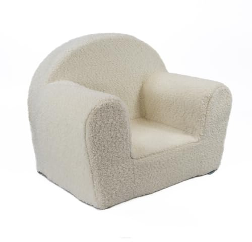 FORTISLINE – Poltrona per bambini a partire da 1 anno David Mini – Sedia per bambini in peluche – 40 x 33 x 39 cm – Mini poltrona per bambini – Poltrona con orecchie certificata Oeko-TEX, colori a