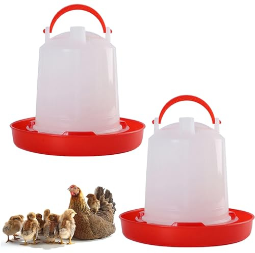 Satiskid 2 Stück Hühnertränke, Geflügeltränke, Wasserspender Für Hühner, Automatische Wassertränke Für Hühner, Enten, Gänse, Tauben, 1 Liter