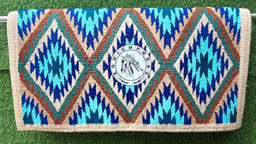 EQUIEMPRESS Sattelunterlage Western Ranch/Westernsatteldecke aus Neuseelandwolle, Top Wool Pad Sensor Flex (Anpassung möglich) A-923 (34 x 33)