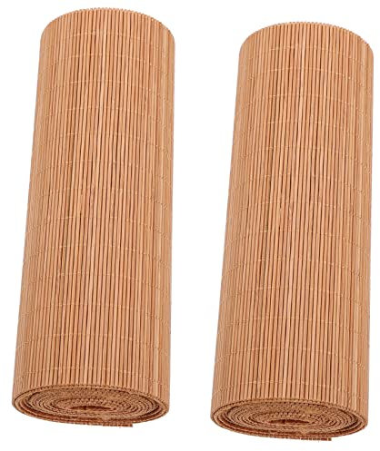 Healifty Mantel para Mesa de Té Adecuado para Casa de Té Lavable sin Bordes de Bambú Individual y Cortable y Decoración de Pared