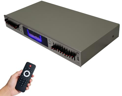 Professioneller Grafik-Equalizer, HiFi-Bluetooth-Sound-Equalizer mit dynamischem Rhythmus-Visualizer, digitaler Audio-Tuner mit Fernbedienung für DJs und Musikproduzenten