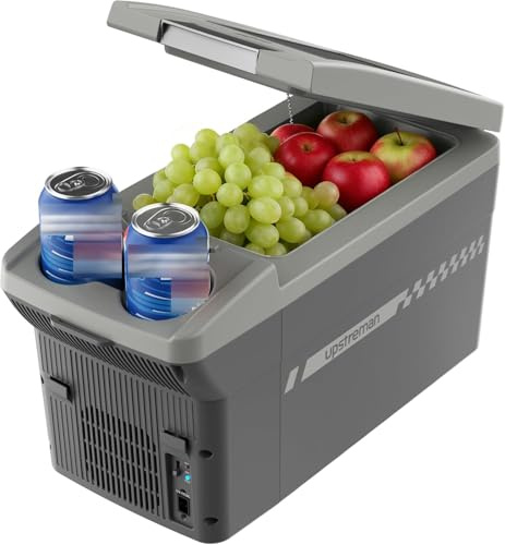12 Volt Kylskåp Bilkylskåp Litet Bilkylskåp Bärbart Kylskåp 12/24v Dc 110-240 Volt Ac Lastbil Rv Husbil Suv Bärbar Frys Elektrisk Kylskåp Camping Fiske Gray 24V
