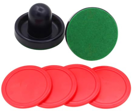 GLEAVI Juego de Empujadores de Resina para Mesa de Hockey de Aire, Discos de Reemplazo Redondos para Sala de Billar y Cuarto de Juegos Infantiles