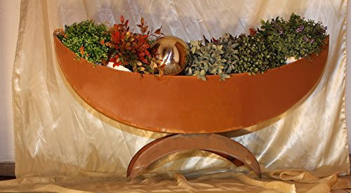 Generisch Rost Schale S14 Halbmondschale Schale Rosschale rostschalen Deko Pflanzschale
