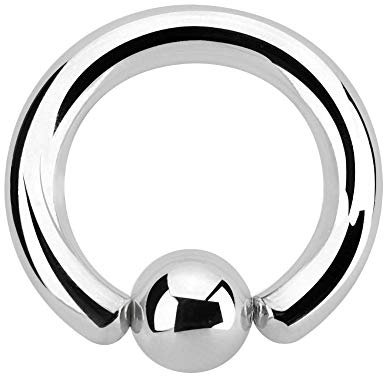 Treuheld® Klemmring Piercing BCR Ring - Silber - Edelstahl/Chirurgenstahl - Dick & Groß - Klemmkugelring - 4x16mm
