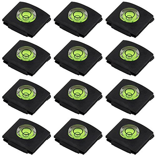 SENHAI Set of 12 Hot Shoe Covers, Camera Flashlight Hotshoe Cover of Bubble Spirit Level for Canon Nikon Panasonic Fujifilm Olympus Sigma PENTAX DSLR SLR