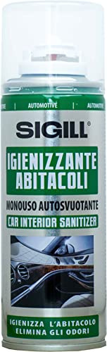 SIGILL, Igienizzante Abitacoli, Prodotto Spray per il Trattamento Igienizzante Ideale per Sistemi di Aria Condizionata di Autovetture e Piccoli Ambienti, Made in Italy, Bombola 200 ml