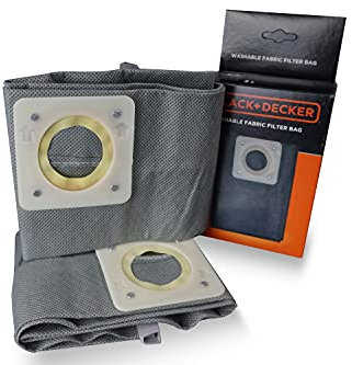 BLACK+DECKER Sacchetti Filtro in Stoffa Sacchetti Filtro in Stoffa, Grigio, Taglia Unica