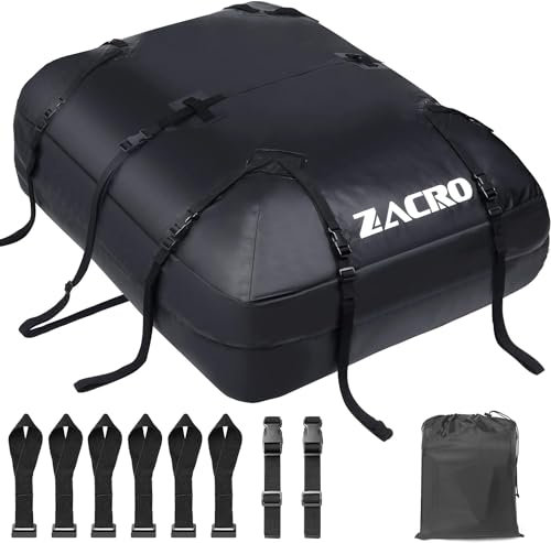 Zacro 425L Borsa Portatutto per tetto Dell'auto Car Rooftop Cargo Bag Sacchetto di Carico del Sacchetto di Tetto Dell'automobile Impermeabile Durable Box Box da Tetto per Viaggi, Nero