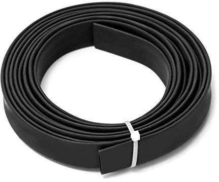 QWORK Guaina termoretraibile, Rapporto 3: 1, per collegamento filo, Nero, Ø20mm-3m