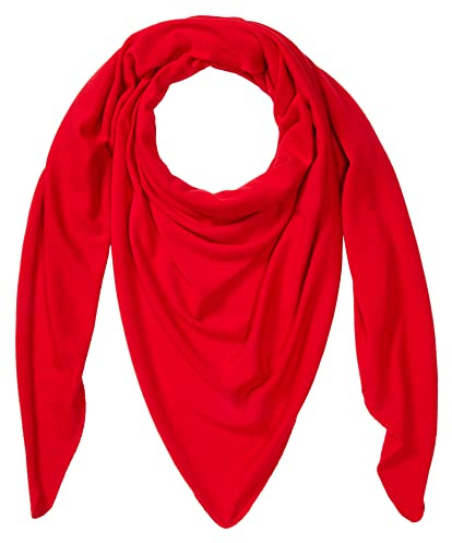 Enter the Complex® Schal Damen, Dreieckstuch, Halstuch, 100% Merino Wolle, 240 x 100 cm, Rot