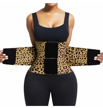 FeelinGirl Waist Trainer Waist Cincher Tummy Control Postnatal Leopard XL