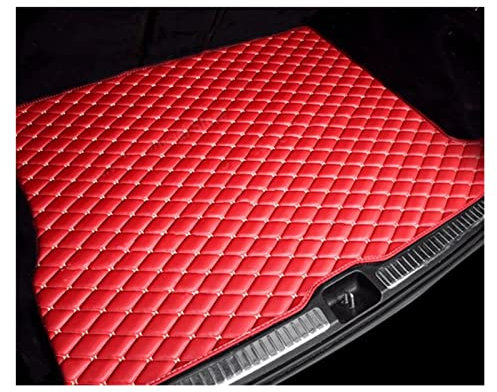 Auto Leder Kofferraummatte Für Cupra Für Formentor 2020 2021 2022 2023 Kofferraummatten Wasserdichter Teppich Zubehör Kofferraum Schutzmatte (Color : Rot)