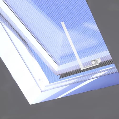 BKSAI Zip for Fly Screen, Only Zip No Net, Zipper Opening for Window Screen, Easy to Open & Close Window, Window Screen Accessory for Passing Roof Window (White, 1 PCS)