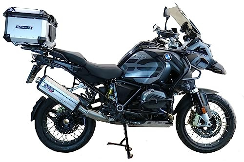 GPR Tech Compatibile con R 1250 GS Adventure 2019/2020 E4 Top Case ALPI-Tech 45 LT. Argento Top Case in Alluminio, Colore Argento con Piastra specifica Inclusa Capacità litri 45