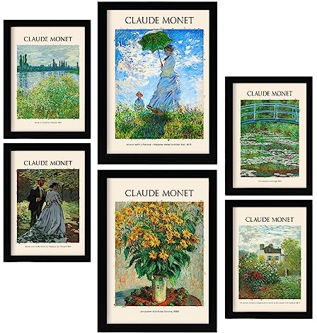 Nacnic Monet -Posterblatt. Malergalerie. Dekorative Gemälde für Ihr Wohnzimmer, Schlafzimmer, Zuhause. Wandkunstdrucke. Größen A4 und A3