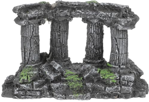 PRETYZOOM Roman Column Aquarium Decor Resin Fish Tank Ornaments 6.29X3.93X2.36 Inches Roman Pillars Landscape Decoration for Betta and Goldfish Tanks