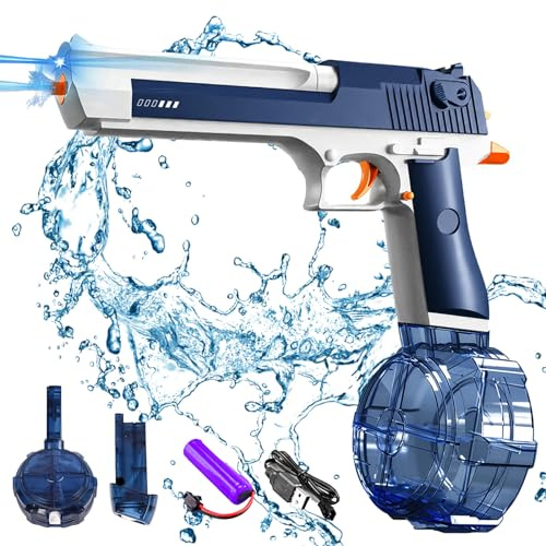 Pistola ad Acqua Elettrica Potenziata,Pistole ad Acqua Elettriche per Bambini,Potenti a Lunga Distanza,per Feste Estive,Giardino,Piscina,Spiaggia