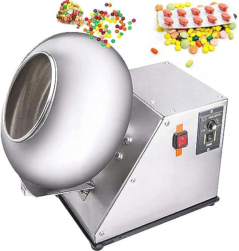 YOtat Macchina per Ricoprire Lo Zucchero - Macchina per Ricoprire Il Cioccolato - Mini Ricopertrice Automatica da Tavolo per Zucchero, per Rivestire Palline di Zucchero Ed Essiccare Il Cioccolato
