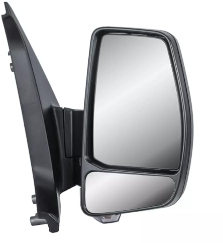 Außenspiegel Rechts Spiegel Elektrisch und Beheizbar mit Blinker Elektronisch Einklappbar Mattschwarz Abdeckung Kappe Für Ford Transit Tourneo Custom V362 2012-2023