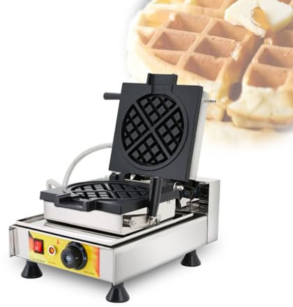 1500W Elektrische Waffelmaschine Belgisches Waffeleisen Temperatur- Und Zeitsteuerung Antihaft Waffelautomat Doppelseitige Gleichmäßige Erwärmung Geeignet Für Restaurant Bäckereien Snackbar Familie