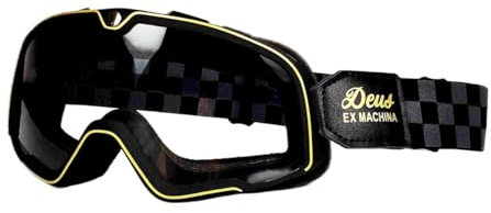 AYXAMO Motorradbrille，Motorradbrille Herren Motorrad Brille Ski Brille Motocross Sonnenbrille Vintage Brillen Helm Radfahren Racing Cafe Racer Chopper MTB ATV(GD-Clear)