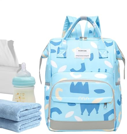 Baby-Wickelrucksack, tragbare Multifunktions-Baby-Wickeltaschen, große Kapazität, Reiserucksack mit Taschen für Mütter, Babyflaschen und Windeln
