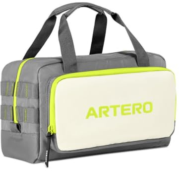 Artero Atlas frisörverktygsväska professionell hund stor kapacitet robust flera fack bekväm och säker transport, Grå och neon, Frisör och frisör för hundar